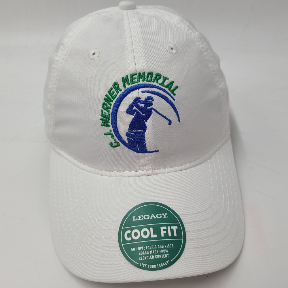 CJ Werner Memorial Golf Tournament Hat‎ Adjustable Legacy White Casual Logo Men
